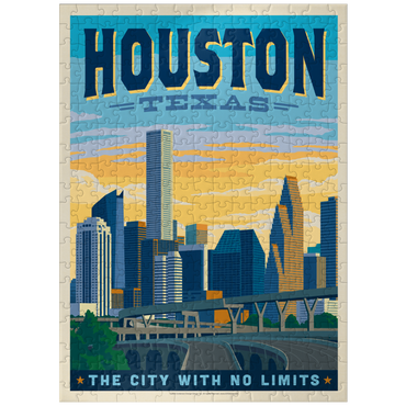 puzzleplate Houston, Texas: City With No Limits, Vintage Poster 300 Jigsaw Puzzle