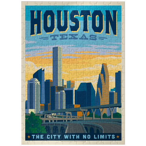 puzzleplate Houston, Texas: City With No Limits, Vintage Poster 300 Jigsaw Puzzle