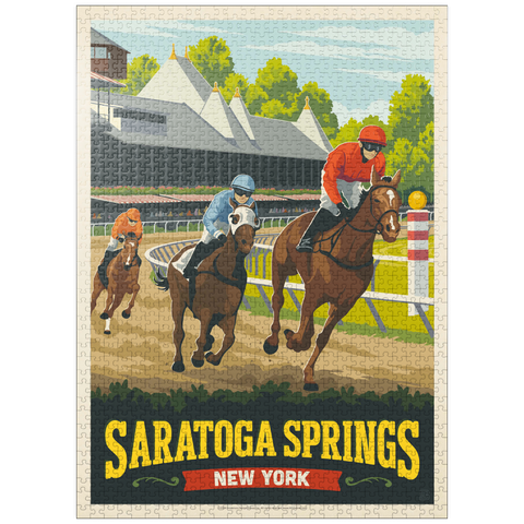 puzzleplate Saratoga Springs, New York, Vintage Poster 1000 Jigsaw Puzzle