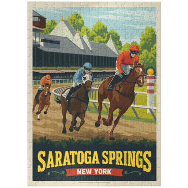 puzzleplate Saratoga Springs, New York, Vintage Poster 300 Jigsaw Puzzle
