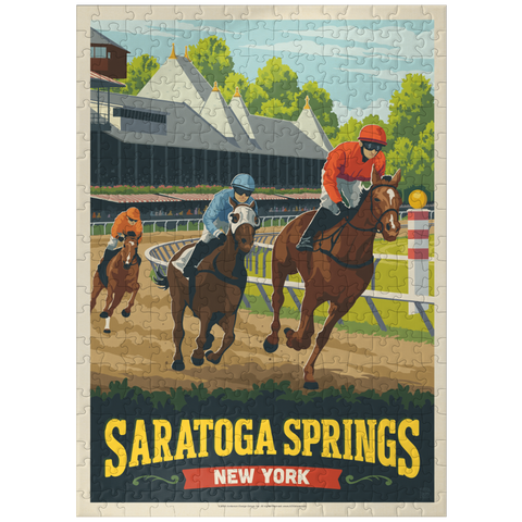 puzzleplate Saratoga Springs, New York, Vintage Poster 300 Jigsaw Puzzle