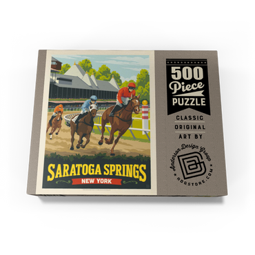Saratoga Springs, New York, Vintage Poster 500 Jigsaw Puzzle box view3