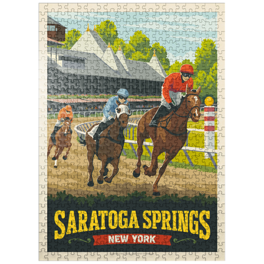 puzzleplate Saratoga Springs, New York, Vintage Poster 500 Jigsaw Puzzle