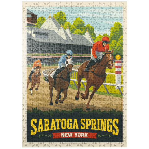 puzzleplate Saratoga Springs, New York, Vintage Poster 500 Jigsaw Puzzle