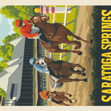 Saratoga Springs, New York, Vintage Poster 500 Jigsaw Puzzle 3D Modell