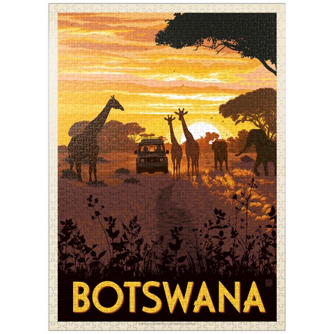 puzzleplate Botswana, Africa, Vintage Poster 1000 Jigsaw Puzzle