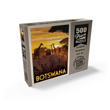 Botswana, Africa, Vintage Poster 500 Jigsaw Puzzle box view2