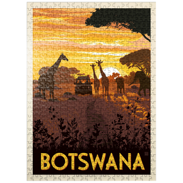 puzzleplate Botswana, Africa, Vintage Poster 500 Jigsaw Puzzle