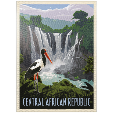 puzzleplate Central African Republic, Vintage Poster 1000 Jigsaw Puzzle
