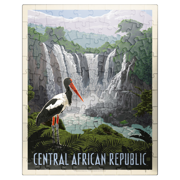 puzzleplate Central African Republic, Vintage Poster 100 Jigsaw Puzzle