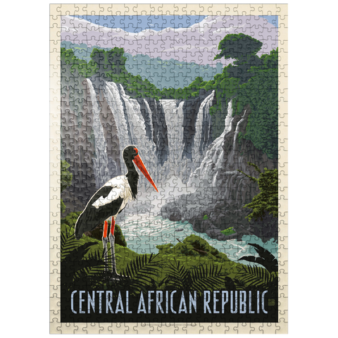 puzzleplate Central African Republic, Vintage Poster 500 Jigsaw Puzzle