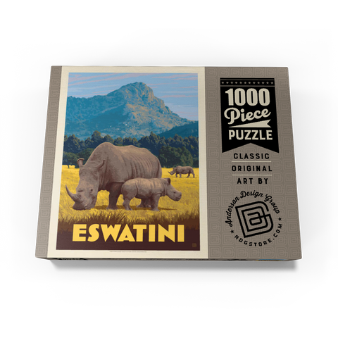 Eswatini, Africa, Vintage Poster 1000 Jigsaw Puzzle box view3