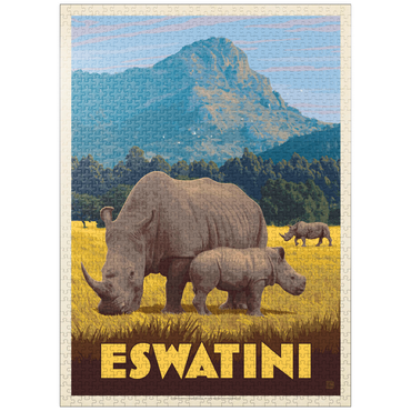 puzzleplate Eswatini, Africa, Vintage Poster 1000 Jigsaw Puzzle