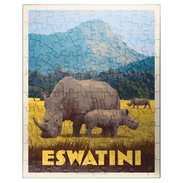 puzzleplate Eswatini, Africa, Vintage Poster 100 Jigsaw Puzzle