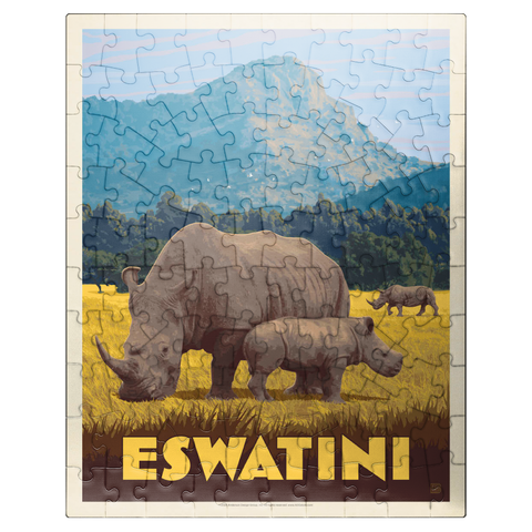 puzzleplate Eswatini, Africa, Vintage Poster 100 Jigsaw Puzzle