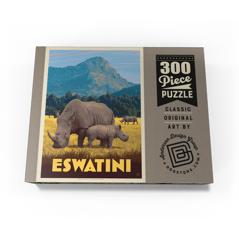 Eswatini, Africa, Vintage Poster 300 Jigsaw Puzzle box view3