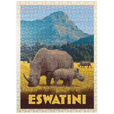 puzzleplate Eswatini, Africa, Vintage Poster 500 Jigsaw Puzzle