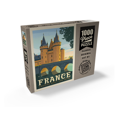 France: Loire Valley, Vintage Poster 1000 Jigsaw Puzzle box view2