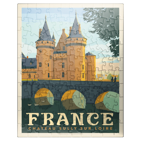 puzzleplate France: Loire Valley, Vintage Poster 100 Jigsaw Puzzle