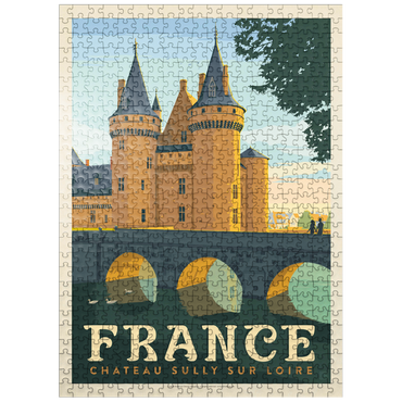 puzzleplate France: Loire Valley, Vintage Poster 500 Jigsaw Puzzle