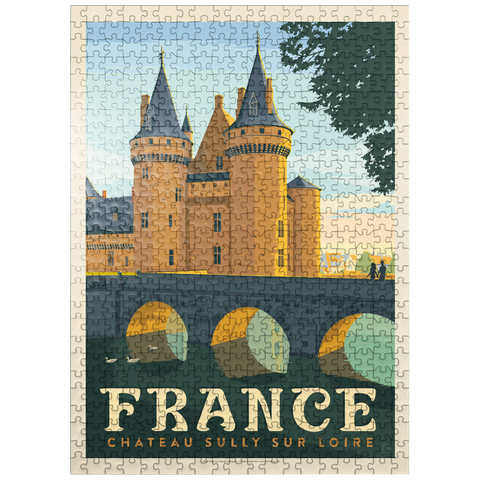 puzzleplate France: Loire Valley, Vintage Poster 500 Jigsaw Puzzle