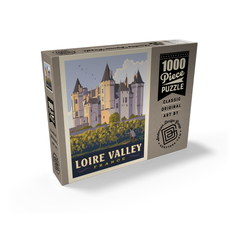 France: Loire Valley, Château de Saumur, Vintage Poster 1000 Jigsaw Puzzle box view2