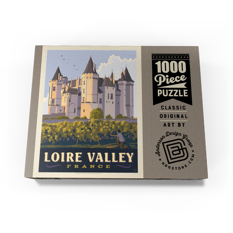 France: Loire Valley, Château de Saumur, Vintage Poster 1000 Jigsaw Puzzle box view3