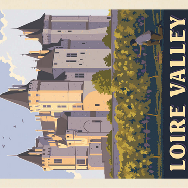 France: Loire Valley, Château de Saumur, Vintage Poster 100 Jigsaw Puzzle 3D Modell