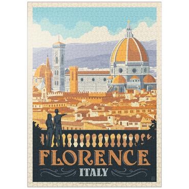 puzzleplate Italy: Florence (Cathedral View), Vintage Poster 1000 Jigsaw Puzzle