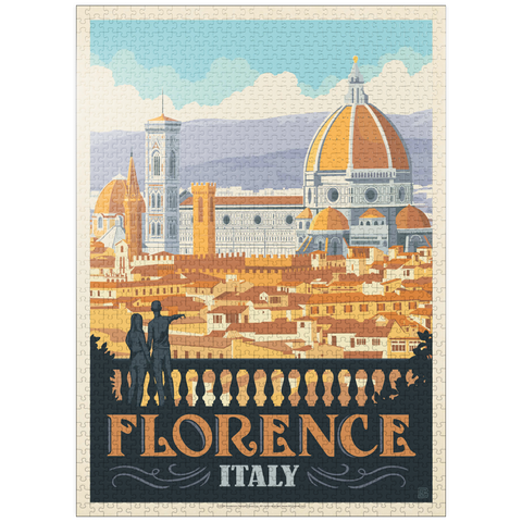 puzzleplate Italy: Florence (Cathedral View), Vintage Poster 1000 Jigsaw Puzzle