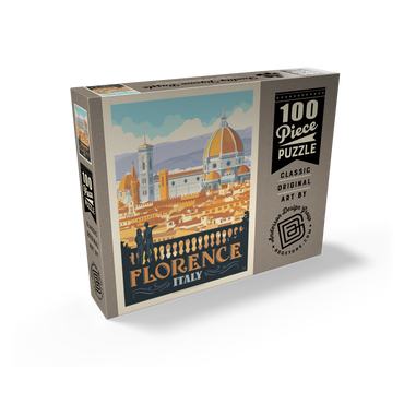 Italy: Florence (Cathedral View), Vintage Poster 100 Jigsaw Puzzle box view2