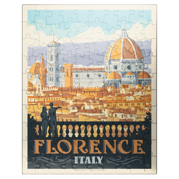 puzzleplate Italy: Florence (Cathedral View), Vintage Poster 100 Jigsaw Puzzle