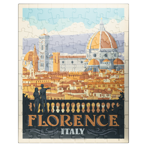 puzzleplate Italy: Florence (Cathedral View), Vintage Poster 100 Jigsaw Puzzle