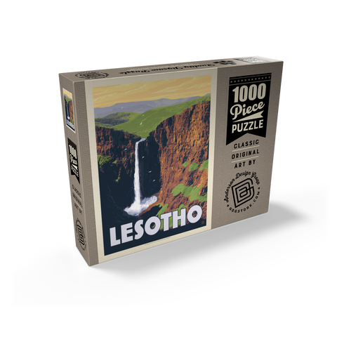Lesotho, Africa, Vintage Poster 1000 Jigsaw Puzzle box view2