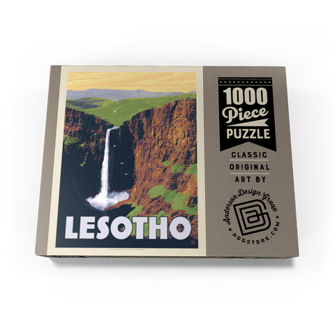 Lesotho, Africa, Vintage Poster 1000 Jigsaw Puzzle box view3