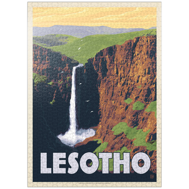 puzzleplate Lesotho, Africa, Vintage Poster 1000 Jigsaw Puzzle