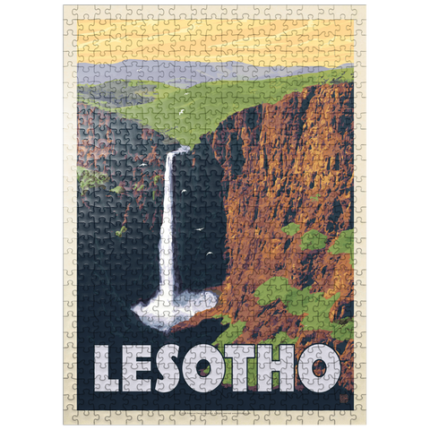 puzzleplate Lesotho, Africa, Vintage Poster 500 Jigsaw Puzzle