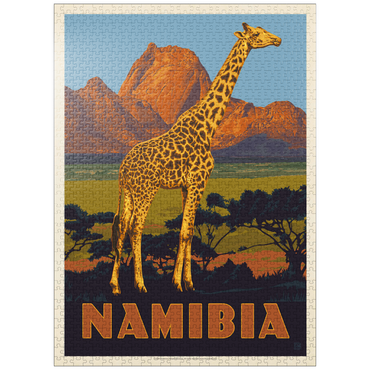 puzzleplate Namibia, Africa, Vintage Poster 1000 Jigsaw Puzzle