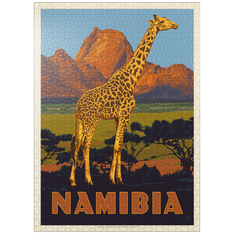 puzzleplate Namibia, Africa, Vintage Poster 1000 Jigsaw Puzzle