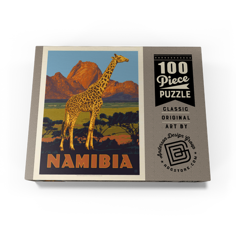 Namibia, Africa, Vintage Poster 100 Jigsaw Puzzle box view3