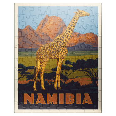 puzzleplate Namibia, Africa, Vintage Poster 100 Jigsaw Puzzle