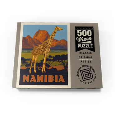Namibia, Africa, Vintage Poster 500 Jigsaw Puzzle box view3