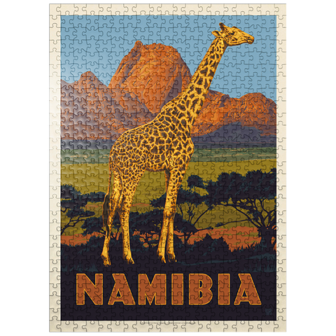 puzzleplate Namibia, Africa, Vintage Poster 500 Jigsaw Puzzle