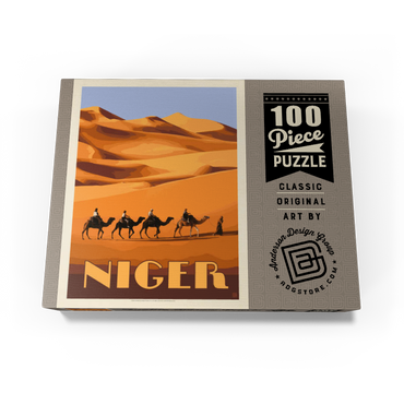 Niger, Africa, Vintage Poster 100 Jigsaw Puzzle box view3