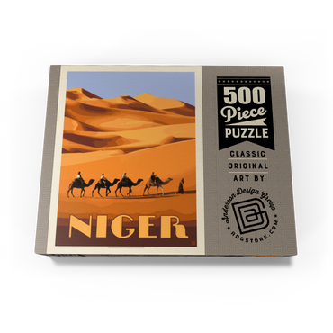 Niger, Africa, Vintage Poster 500 Jigsaw Puzzle box view3