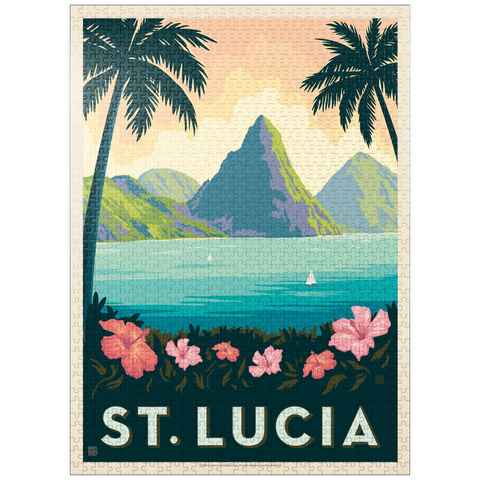 puzzleplate Saint Lucia, Vintage Poster 1000 Jigsaw Puzzle