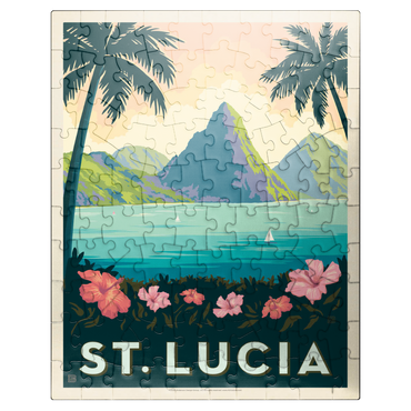 puzzleplate Saint Lucia, Vintage Poster 100 Jigsaw Puzzle