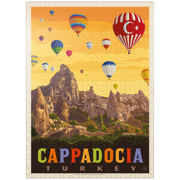puzzleplate Turkey: Cappadocia, Vintage Poster 1000 Jigsaw Puzzle