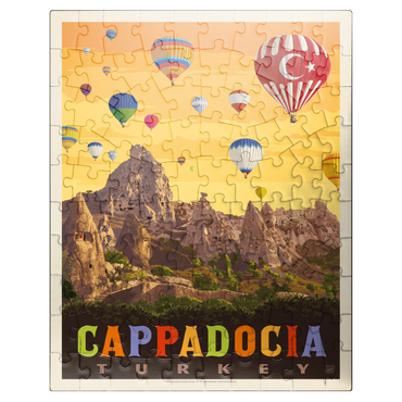 puzzleplate Turkey: Cappadocia, Vintage Poster 100 Jigsaw Puzzle