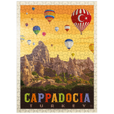 puzzleplate Turkey: Cappadocia, Vintage Poster 500 Jigsaw Puzzle